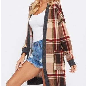 Plaid cardigan